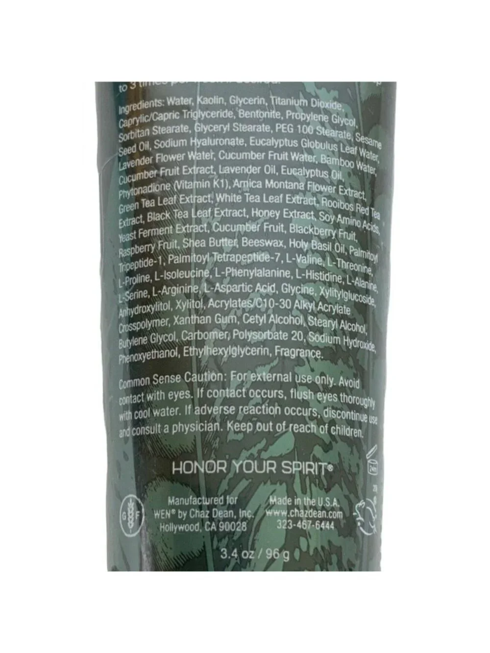 Bella Spirit Purifying Facial Masque Lavender Cucumber Eucalyptus 3.4oz
